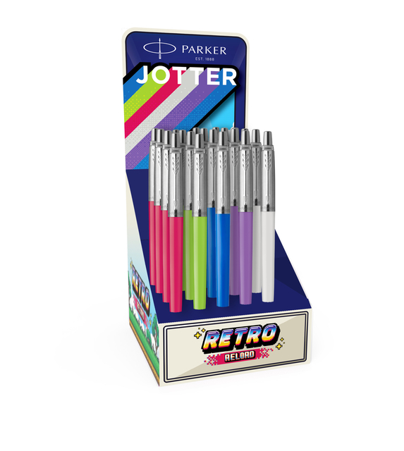 Balpen Parker Jotter Original Reload Retro 90's assorti CT medium