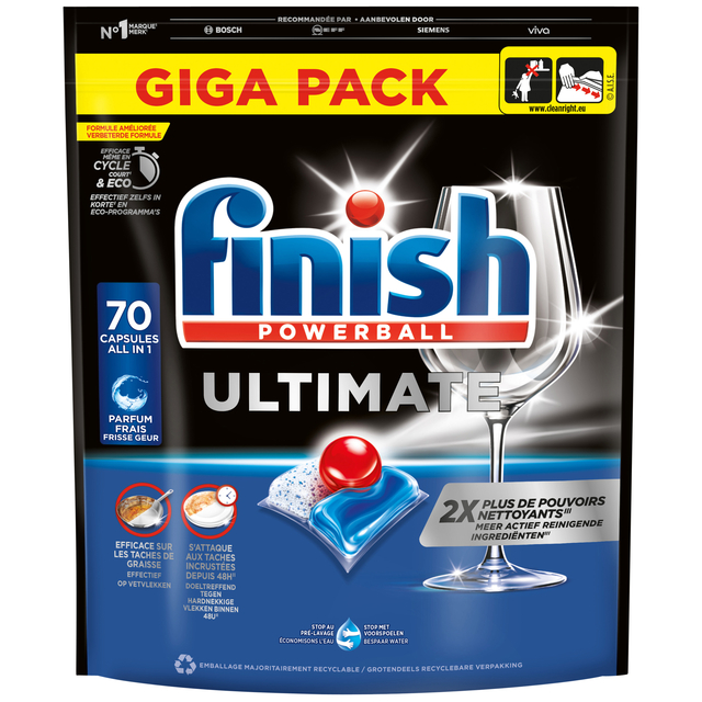 Vaatwastabletten Finish Ultimate Regular 70 stuks