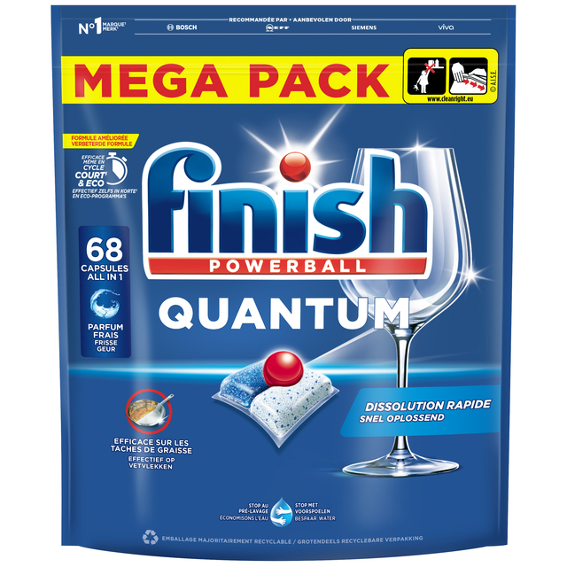 Vaatwastabletten Finish Quantum Regular 68 stuks