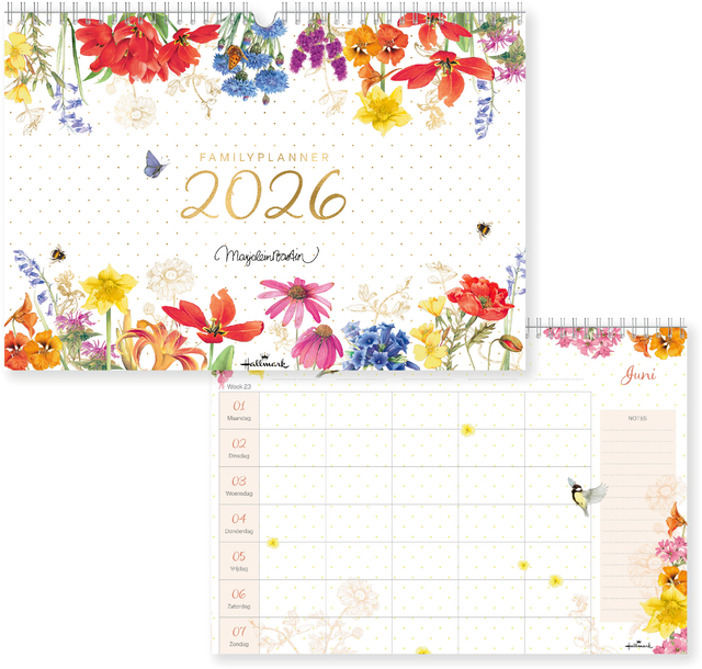 Familieplanner 26 Marjolein Bastin bloemen 1maand/1pagina