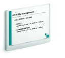 Plaque de porte Durable Click Sign A5 paysage blanc