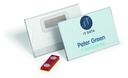 Badge Durable 8244 vlak met magneet 54x90mm place and hold 25 stuks