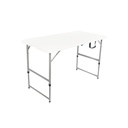 Table pliante BRASQ 120x60x74cm FC120 blanc