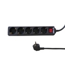 Multiprise BRASQ 5 prises 5 mètres noir