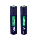 Pile AAA Trust Rechargeable USB-C 2 pièces