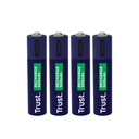 Batterij Trust USB-C oplaadbaar AAA 4 stuks