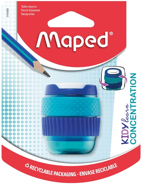 Puntenslijper Maped Kidy Learn Concentration 1-gaats blauw