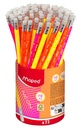 Crayon graphite Maped Neon embout gomme pot 72 pièces assorti