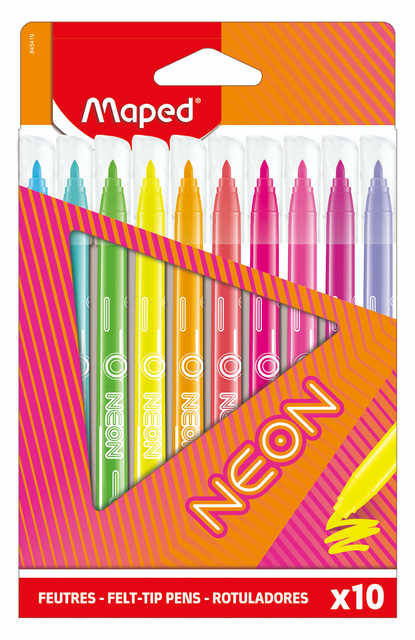 Viltstift Maped Neon set à 10 kleuren