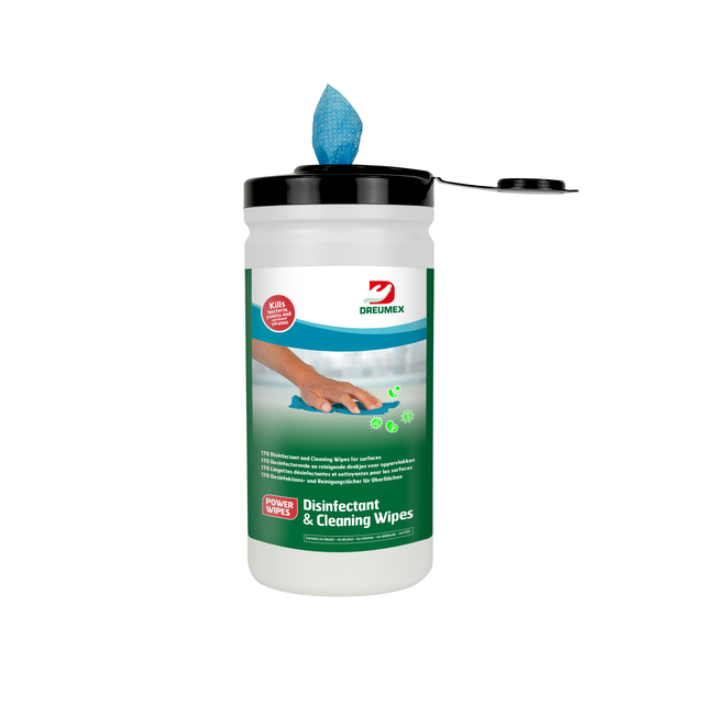 Lingette désinfectante Dreumex Disinfectant & Cleaning tube 170 pièces bleu