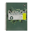 Cahier de projets Pukka Pad Jotta Recyclé A4 ligné 4 trous 110 pages 80g vert