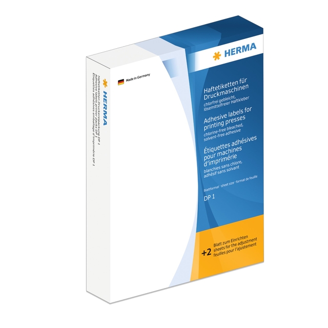 Etiket HERMA 2730 tbv drukmachines DP1 rond 16mm wit 10000 etiketten