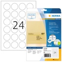 Etiquette HERMA 4236 ronde 40mm transparent 600 pièces