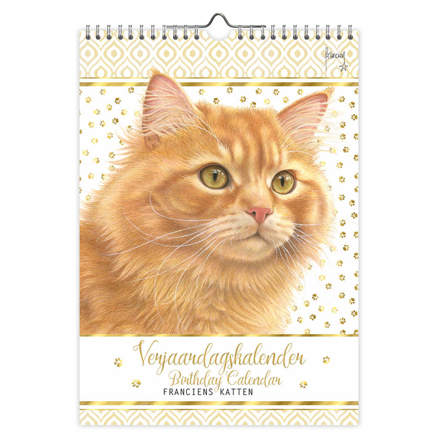 Calendrier anniversaire Franciens Katten "Jeroen" A4