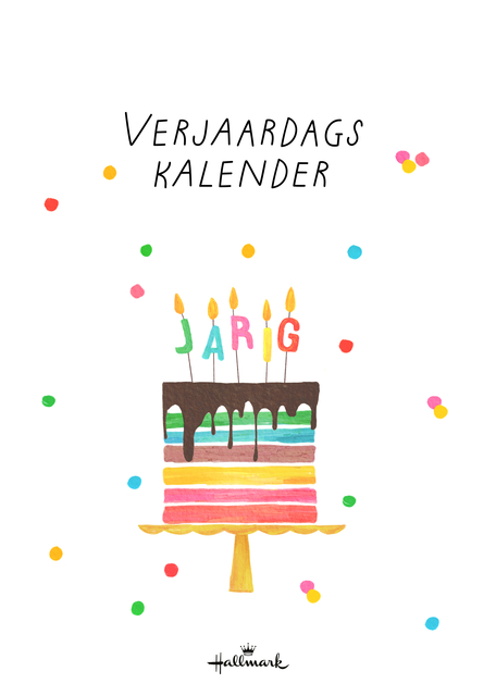 Calendrier anniversaire court Pretty Cute 21x30cm