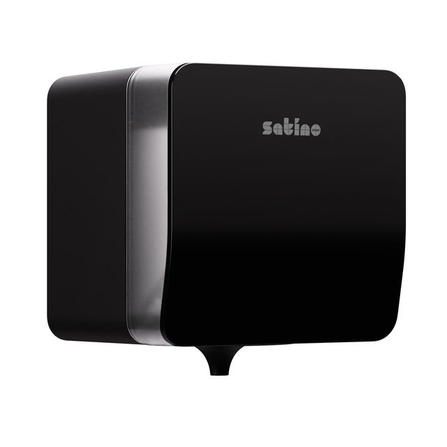 Poetspapierdispenser Satino CF1 Hyginity Plus medium zwart 333417