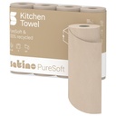 Essuie-tout Satino PureSoft 175890 3 épaisseurs 4x 64 feuilles naturel