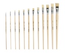 Pinceaux Qrea soie de porc set de 12 largeurs