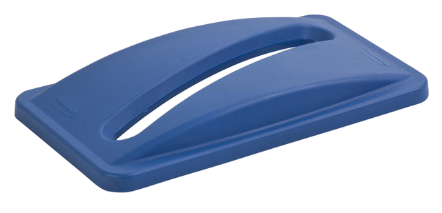 Couvercle Rubbermaid Slim Jim Vented ouverture papier bleu