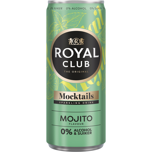 Mocktails Royal Club mojito 0% sucre et alcool canette 250ml