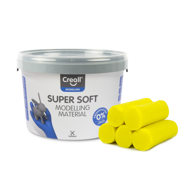 Pâte à modeler Creall Super Soft jaune 1750g