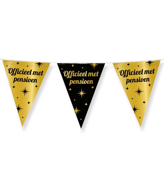 Drapeaux Classy Party Flags foil "Pensioen"