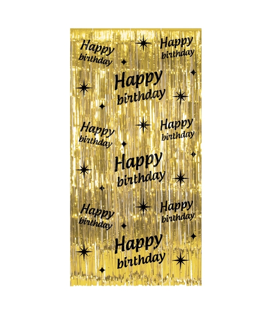 Classy Party Curtain Happy Birthday