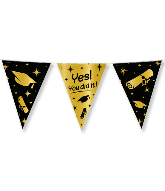 Drapeaux Classy Party Flags foil "Yes! You dit it"