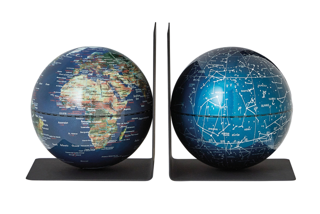 Boekensteun Troika met magnetische globes 13cm set à 2 stuks assorti