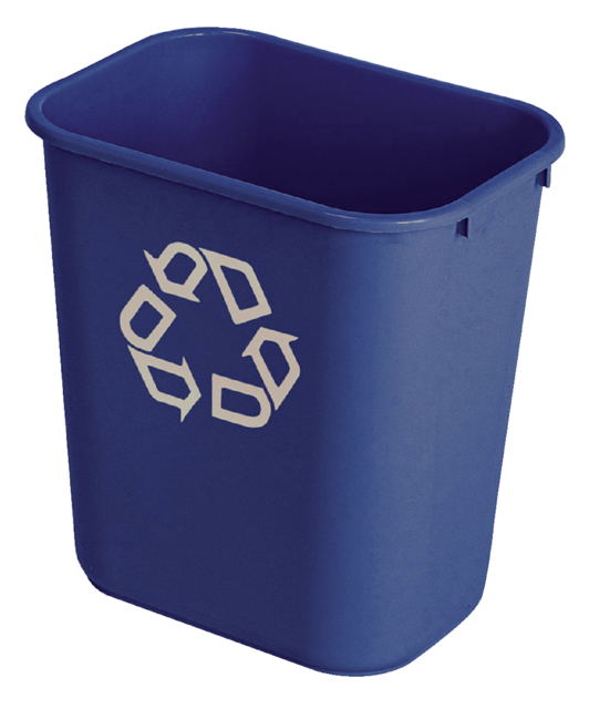 Corbeille Rubbermaid Recycling Medium 26L bleu