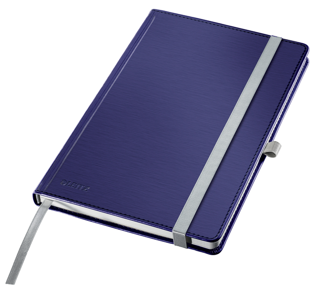 Notitieboek Leitz Style A5 lijn 160 pagina's 100gr blauw