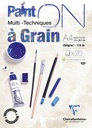 Bloc à dessin Clairefontaine Paint On A4 granuleux 20 feuilles 250g