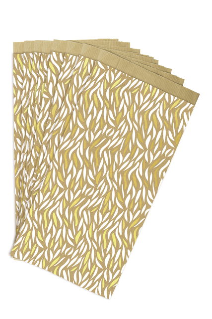 Sachet cadeau Clairefontaine 12x24x4,5cm kraft vagues 50 pièces