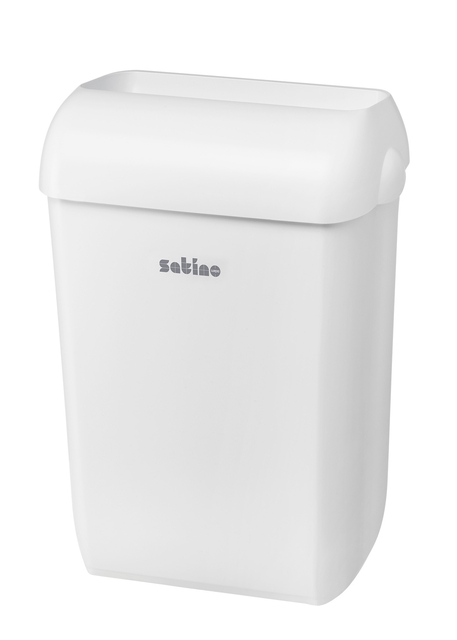 Afvalbak Satino open inworp 43 liter wit 332570