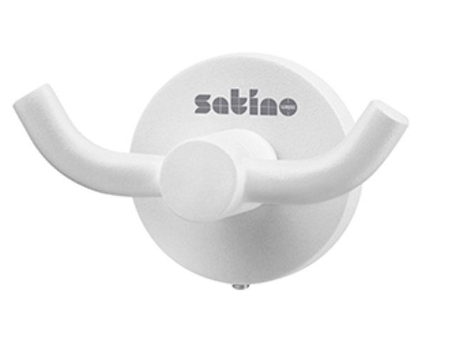 Patère Satino 2 crochets blanc 332180