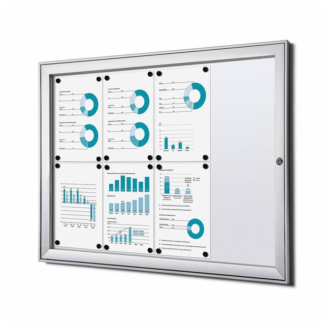 Vitrine d'affichage Quantore luxe 8x A4 B1 certifié argent