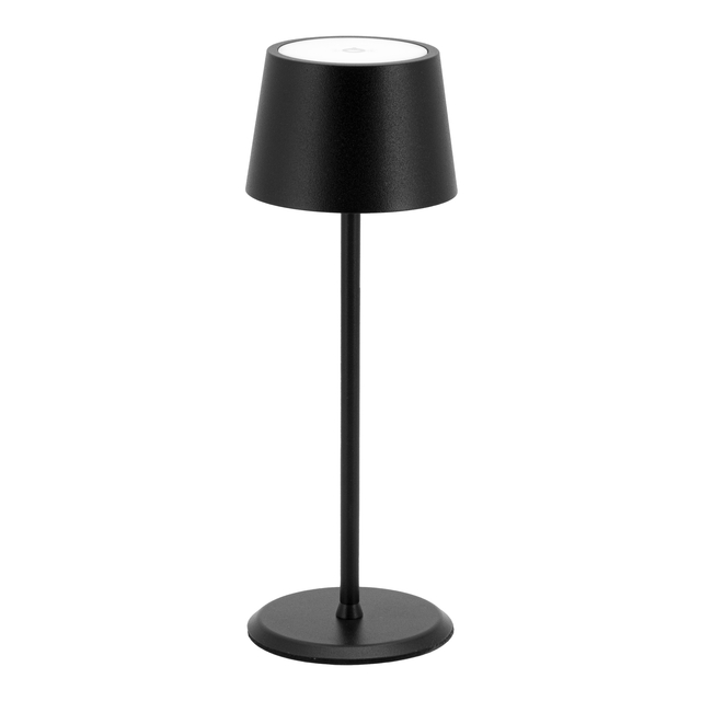 Lampe de table Securit MonteCarlo LED rechargeable dimmable noir