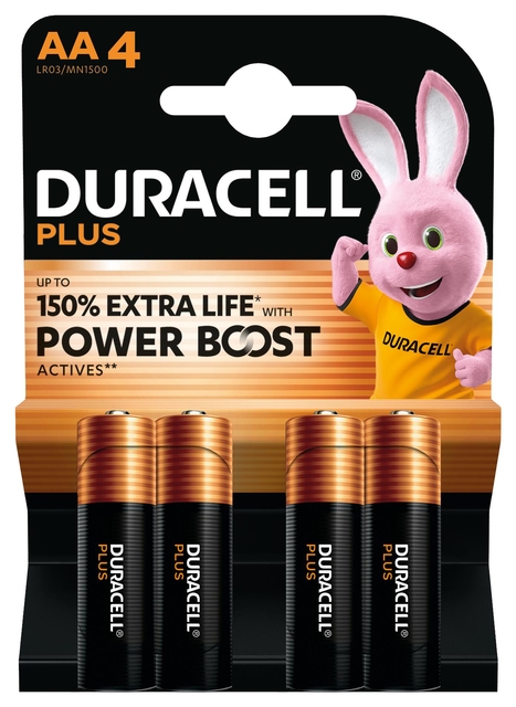 Batterij Duracell Plus Powerboost 4x AA