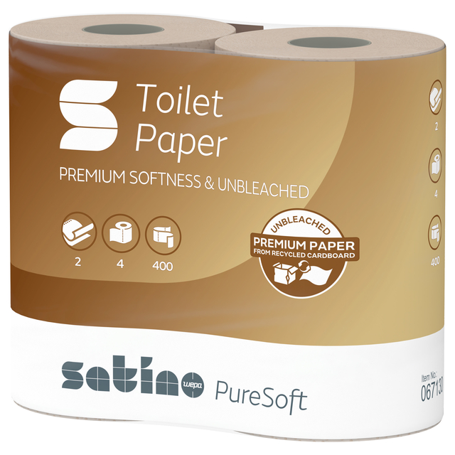 Toiletpapier Satino MT1 PureSoft 2-laags 400 vel naturel 067130
