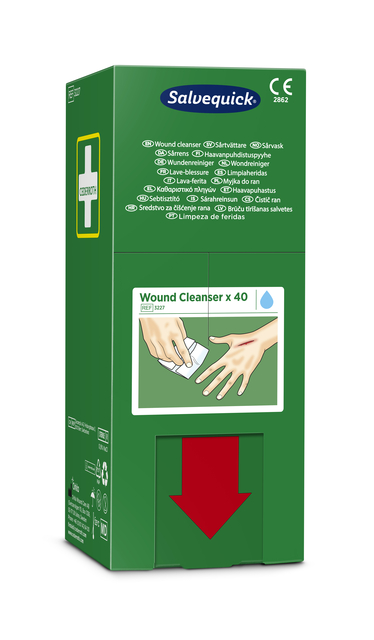 Lingettes Lave-blessure Salvequick stérile 40 pièces