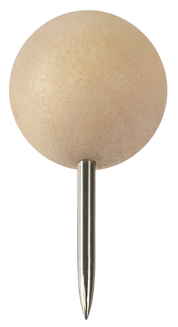 Punaises Nobo hout voor memobord 40 stuks