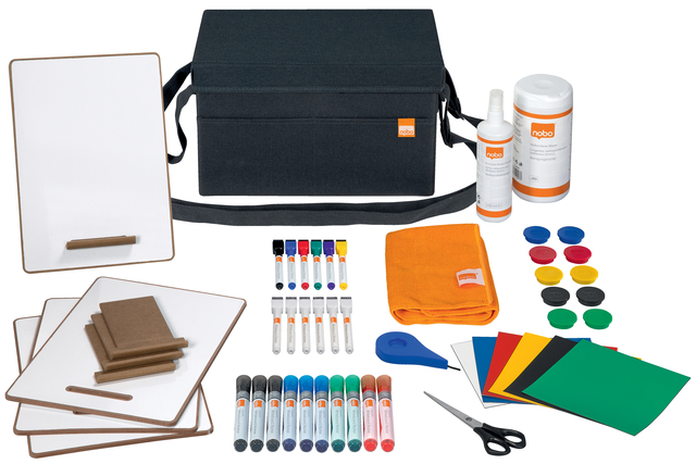 Whiteboard accessoire kit Nobo in draagtas