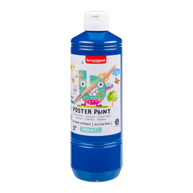 Plakkaatverf Bruynzeel diepblauw fles à 500ml