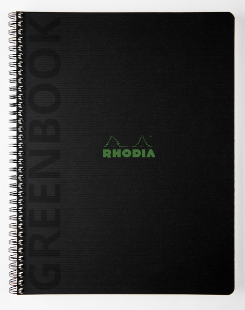Cahier Rhodia Greenbook recyclé A4+ ligné 160 pages 90g couverture souple