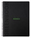 Cahier Rhodia Greenbook recyclé A4+ ligné 160 pages 90g couverture rigide