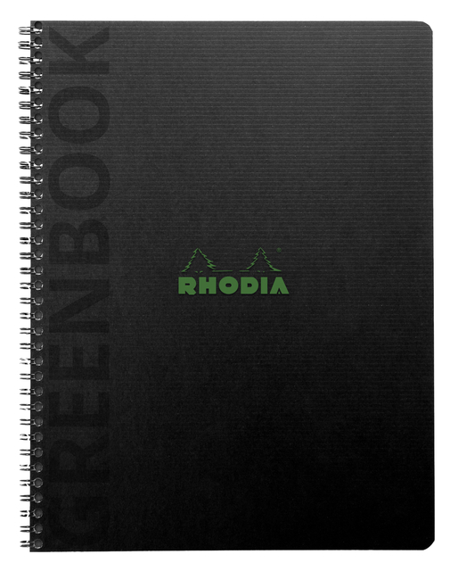 Notitieboek Rhodia Greenbook recycled A5+ lijn 160 pagina's 90gr sc