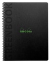 Cahier Rhodia Greenbook recyclé A5+ ligné 160 pages 90g couverture souple