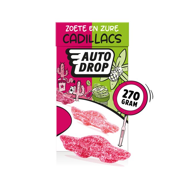 Autodrop Cadillacs sucrés et acidulés paquet 270g