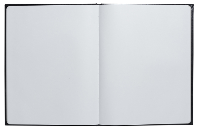 Gastenboek Exacompta Graphik 270x220mm blanco zwart