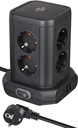 Multiprise Brennenstuhl tour 8 prises avec 2x USB-A 1x USB-C PD noir